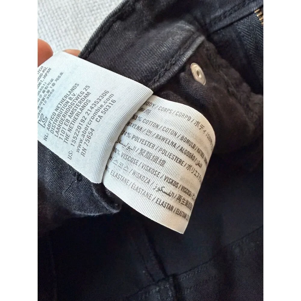 Abercrombie & Fitch Women's Skinny High Rise Jeans black pants sophisticated